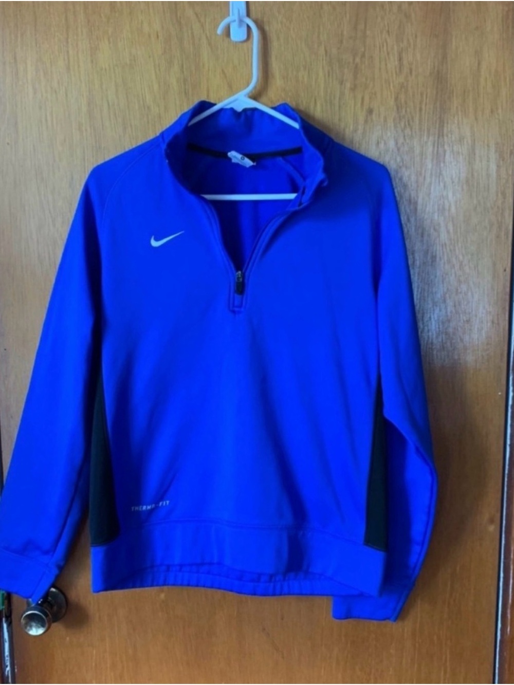 Nike Men’s Quarter-Zip Pullover Jacket - Royal Blue with Black Accents
